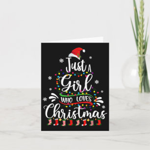 Vrolijk kerstfeest alleen een meisje dat van Kerst Kaart
