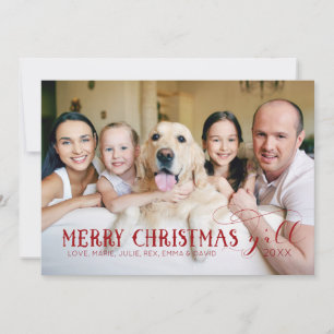 Vrolijk kerstfeest Alles - Gezinsfotokaart Feestdagenkaart