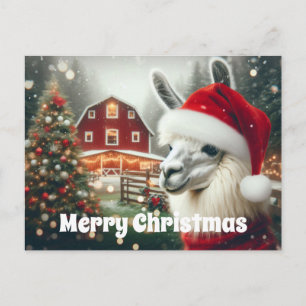Vrolijk Kerstfeest Alpaca Briefkaart