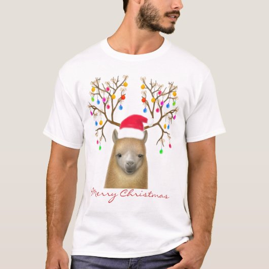 Vrolijk Kerstfeest Alpaca Shirt (Voorkant)
