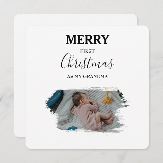 Vrolijk kerstfeest als foto's van mijn oma 2 Baby (Voorkant / Achterkant)