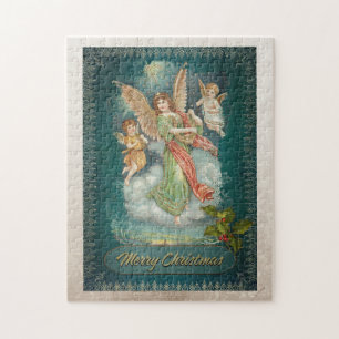 Vrolijk kerstfeest, Angels Retro Legpuzzel
