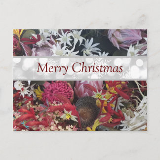 Vrolijk kerstfeest Australische inheemse bloemen Briefkaart
