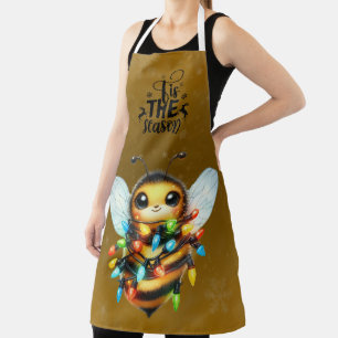 Vrolijk Kerstfeest Baby Bumble Bee Tangled Lights Schort