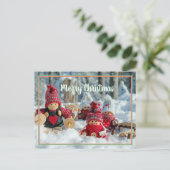 Vrolijk kerstfeest-baby-pop briefkaart (Staand voorkant)