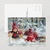 Vrolijk kerstfeest-baby-pop briefkaart (Voorkant / Achterkant)