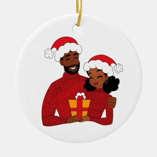 Vrolijk kerstfeest Baby Red Keramisch Ornament (Voorkant)