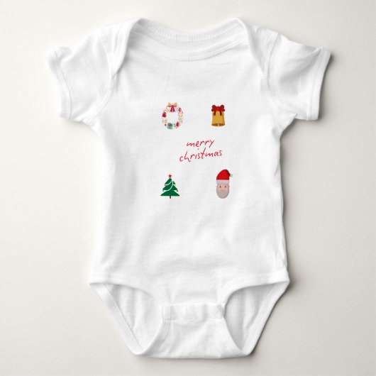Vrolijk kerstfeest baby romper (Voorkant)