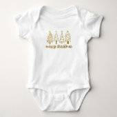 Vrolijk kerstfeest Baby Romper (Voorkant)