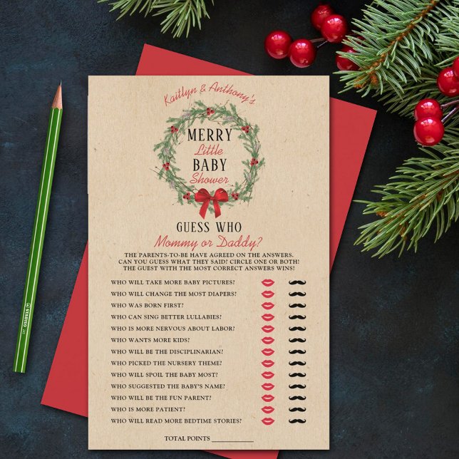 Vrolijk kerstfeest Baby shower Raad eens wie er gi (Creator heeft geüpload)