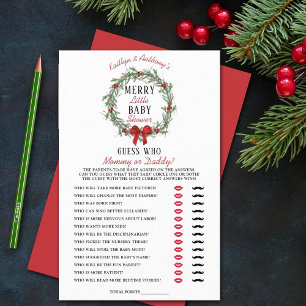 Vrolijk kerstfeest Baby shower Raad eens wie er gi