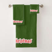 Vrolijk kerstfeest bad handdoek (Insitu)