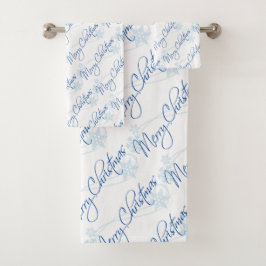 Vrolijk kerstfeest bad handdoek