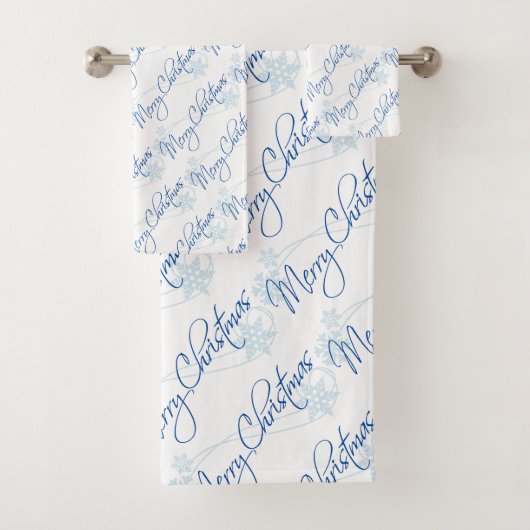 Vrolijk kerstfeest bad handdoek (Insitu)