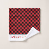 Vrolijk kerstfeest bad handdoek (Wasdoekje)