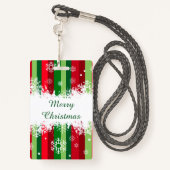 Vrolijk kerstfeest badge (Achterkant met draagriem)