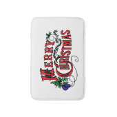 Vrolijk kerstfeest  badmat (Voorkant Verticaal)