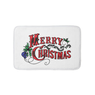 Vrolijk kerstfeest  badmat