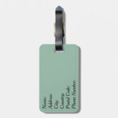 Vrolijk kerstfeest bagagelabel (Achterkant verticaal)