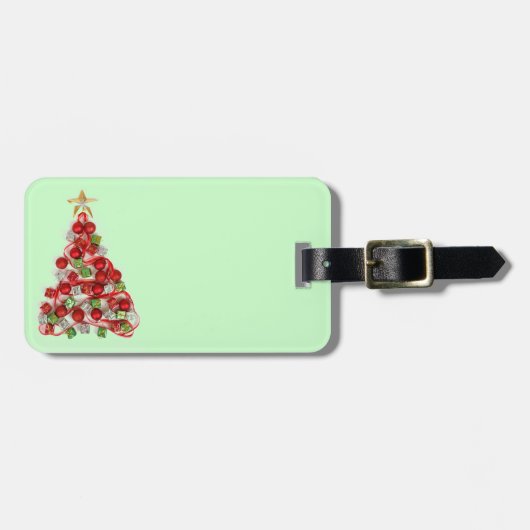 Vrolijk kerstfeest bagagelabel (Voorkant horizontaal)