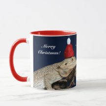 Vrolijk Kerstfeest Bearded Dragon Lizard - Santa H