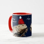 Vrolijk Kerstfeest Bearded Dragon Lizard - Santa H Mok (Voorkant links)