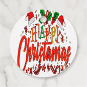 VROLIJK KERSTFEEST BEDANKJES LABELS (Achterkant)