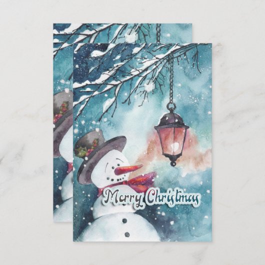 Vrolijk kerstfeest bedankkaart (Voorkant / Achterkant)