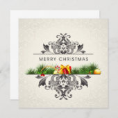 Vrolijk kerstfeest bedankkaart (Voorkant / Achterkant)