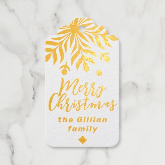 vrolijk kerstfeest bedankt cadeaulabels (Voorkant)