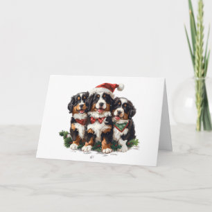 Vrolijk Kerstfeest Berner Sennenhonden Kaart
