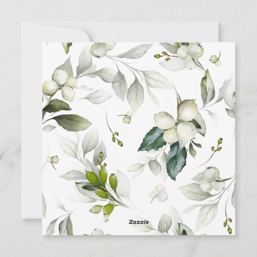 Vrolijk kerstfeest Berry Wreath Photo Holiday Kaar Feestdagenkaart (Achterkant)