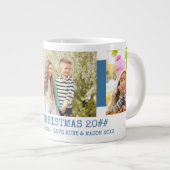 Vrolijk kerstfeest Beste pap ooit 3 Fotoblauw Extra Grote Beker (Voorkant rechts)