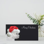 Vrolijk kerstfeest Bichon Frise Feestdagenkaart (Staand voorkant)