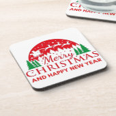 Vrolijk kerstfeest bier onderzetter (Linkerzijde)