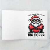 Vrolijk kerstfeest Big Papa Santa Kaart (Binnen)