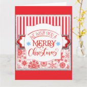 Vrolijk kerstfeest Big Papa Santa Kaart (Gele Bloem)