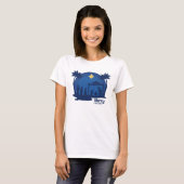 Vrolijk Kerstfeest Blauw T-shirt (Voorkant volledig)