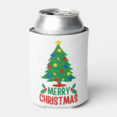 Vrolijk kerstfeest blikjeskoeler (Blikje Voorkant)