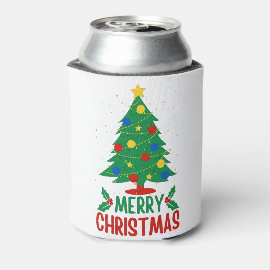 Vrolijk kerstfeest blikjeskoeler (Blikje Achterkant)