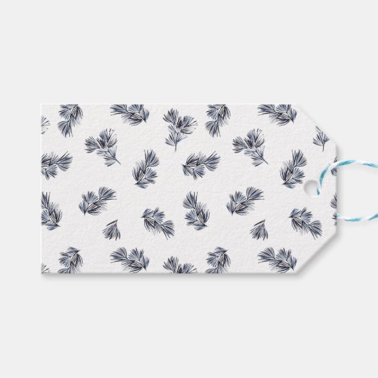 Vrolijk Kerstfeest Blue Springs Cadeaulabel (Voorkant (Horizontaal))