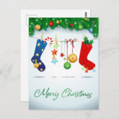 Vrolijk kerstfeest briefkaart (Voorkant / Achterkant)