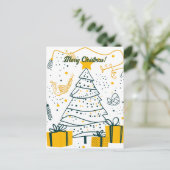 Vrolijk kerstfeest briefkaart (Staand voorkant)