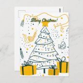 Vrolijk kerstfeest briefkaart (Voorkant / Achterkant)