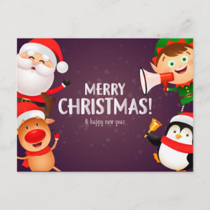 Vrolijk kerstfeest briefkaart