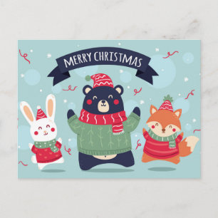 Vrolijk kerstfeest briefkaart