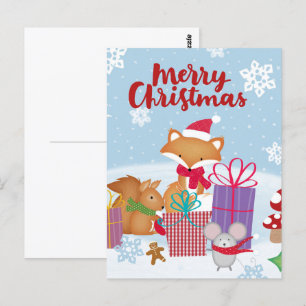 Vrolijk kerstfeest briefkaart