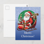 Vrolijk kerstfeest! briefkaart (Voorkant / Achterkant)