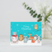 Vrolijk kerstfeest briefkaart (Staand voorkant)