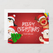 Vrolijk kerstfeest briefkaart (Voorkant / Achterkant)